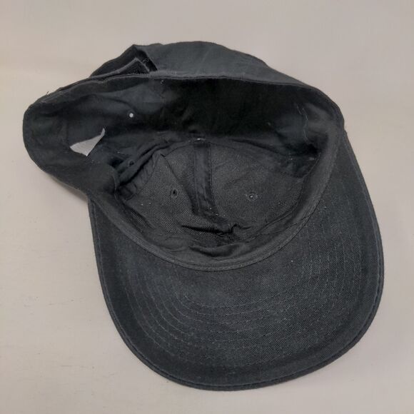 Unbranded Strapback Hat Black One Size Adjustable Vented Holes Blank - Picture 6 of 7